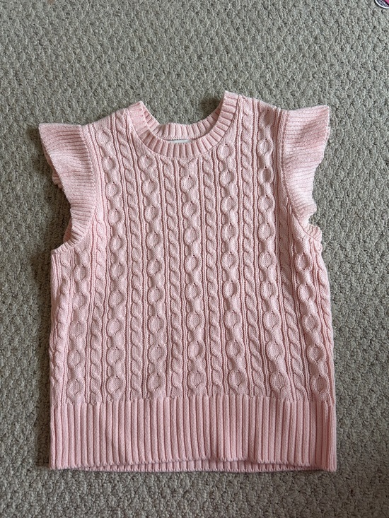 ON 34th Sweaters - Sleeveless Cable Knit Crewneck Sweater - Light Pink